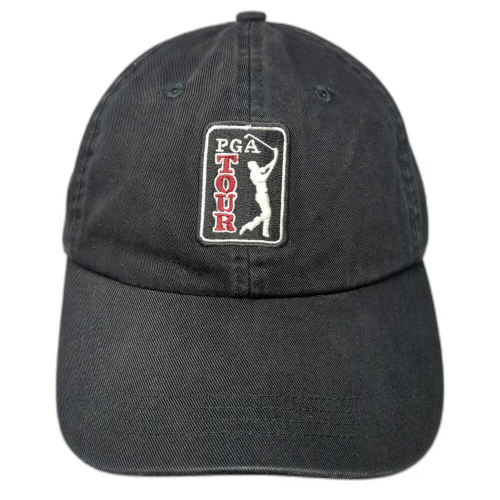 Ahead PGA Tour Baseball Cap Black One Size Golf Hat US Flag Strapback Extreme